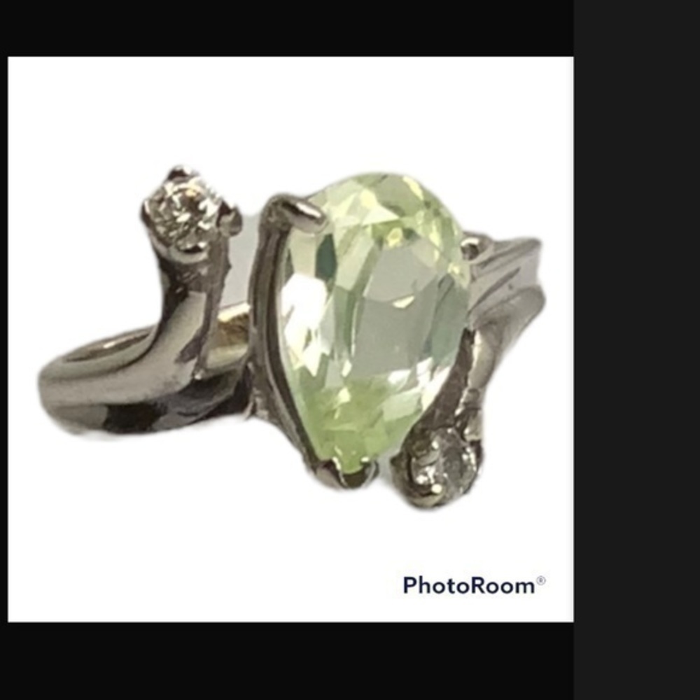 10k Solid Gold Spinel Diamond Ring - image 4